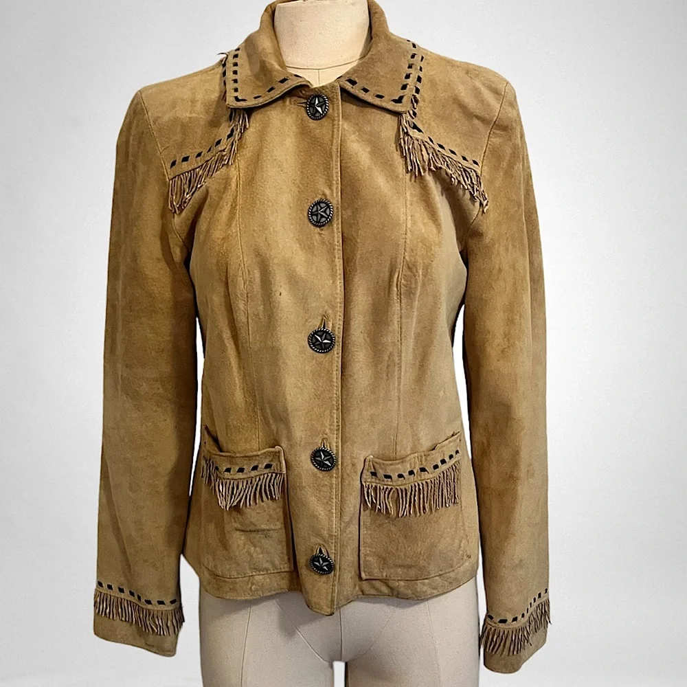 Double D Ranch Suede Fringe Jacket - Picture 1 of 6